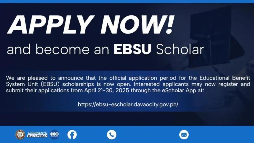 Apply now and become an EBSU Scholar